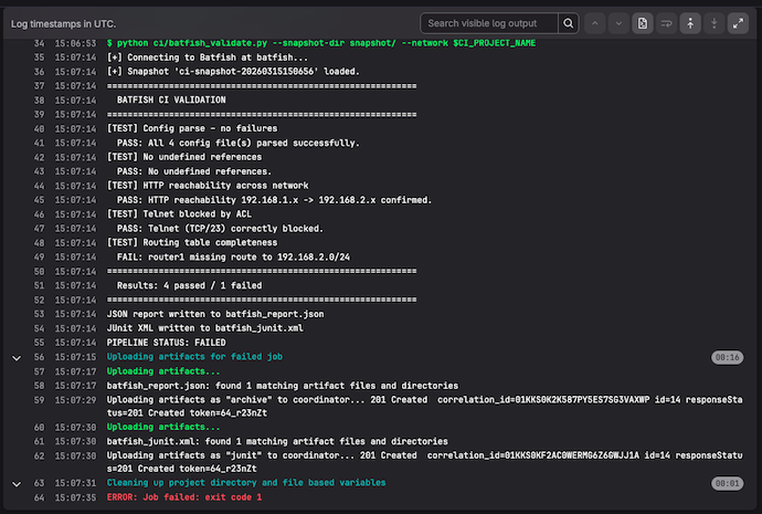 CI Pipeline Fail Log